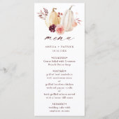 Rustic Pumpkin Herfst herfst Wedding Menu (Voorkant)