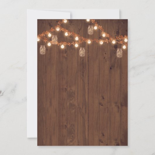 Rustic Pumpkin Herfst Housewarming Uitnodiging (Achterkant)