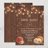 Rustic Pumpkin Herfst Housewarming Uitnodiging (Voorkant / Achterkant)