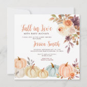 Rustic Pumpkin Herfst in Love Baby shower Kaart (Voorkant)