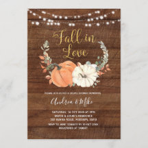 Rustic Pumpkin-Herfst in Love Couple Shower