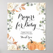 Rustic Pumpkin Herfst in Love Prayers for Baby Sig Poster (Voorkant)