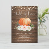 Rustic Pumpkin Herfst in Love Vrijgezellenfeest In Kaart (Staand voorkant)