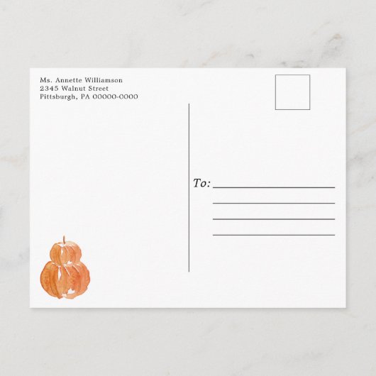 Rustic Pumpkin Herfst in Love Vrijgezellenfeest In Uitnodiging Briefkaart (Achterkant)