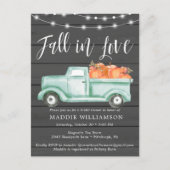 Rustic Pumpkin Herfst in Love Vrijgezellenfeest In Uitnodiging Briefkaart (Voorkant)