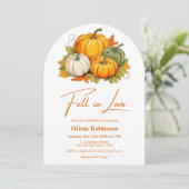 Rustic Pumpkin Herfst in Love Vrijgezellenfeest Kaart (Staand voorkant)