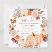 Rustic Pumpkin Herfst in Love Vrijgezellenfeest Kaart (Voorkant)