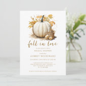 Rustic Pumpkin Herfst Vrijgezellenfeest Kaart (Staand voorkant)