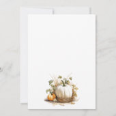 Rustic Pumpkin Herfst Vrijgezellenfeest Kaart (Achterkant)