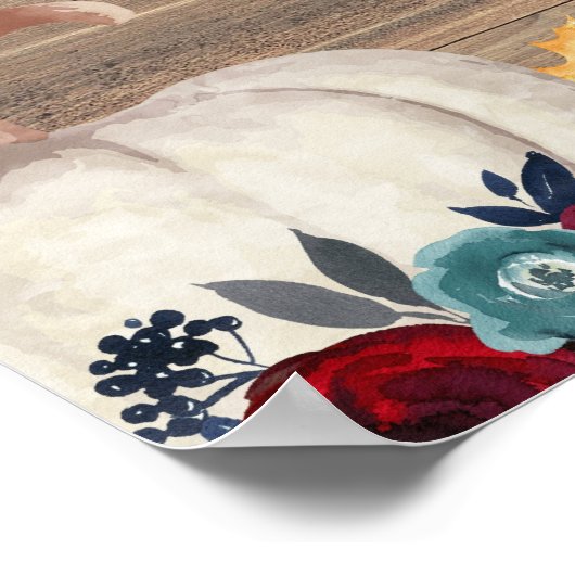 Rustic Pumpkin Herfst Vrijgezellenfeest Welkom Poster (Hoek)