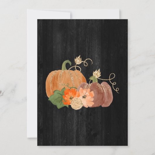 Rustic Pumpkin & Mason Jars Thanksgiving Dinner Kaart (Achterkant)