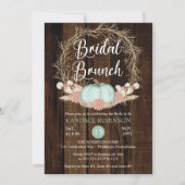 Rustic Pumpkin Pampas Wreath Bridal Brunch Invitat Kaart (Voorkant)