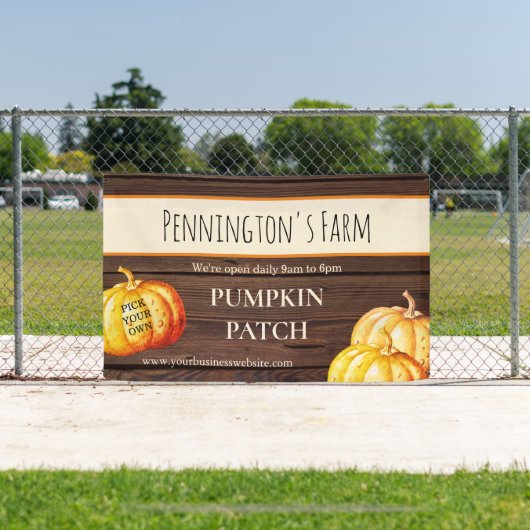 Rustic Pumpkin Patch Boerderij Business Banner (Insitu)