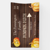 Rustic Pumpkin Patch Boerderij Business Banner (Verticaal)