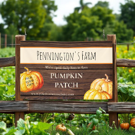 Rustic Pumpkin Patch Boerderij Business Banner