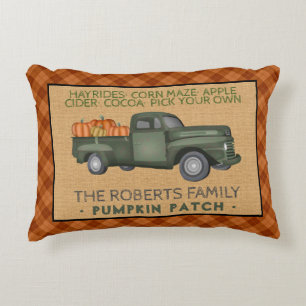 Rustic Pumpkin Patch Boerderij Truck Herfst Pset Accent Kussen