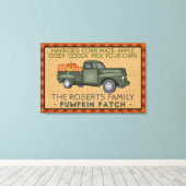 Rustic Pumpkin Patch Boerderij Truck Herfst Pset Canvas Afdruk (Insitu (Houten vloer))