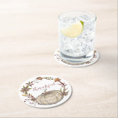 Rustic Pumpkin Persoonlijke Thanksgiving Ronde Kartonnen Onderzetter (Insitu)