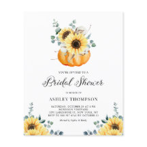 Rustic Pumpkin Sunflower Bridal Shower