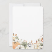 Rustic Pumpkin Thanksgiving Dinner Invitation Kaart (Achterkant)