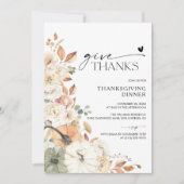 Rustic Pumpkin Thanksgiving Dinner Invitation Save The Date (Voorkant)