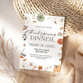 Rustic Pumpkin Thanksgiving Dinner Invitation Save The Date