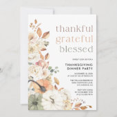 Rustic Pumpkin Thanksgiving Dinner Invitation Save The Date (Voorkant)