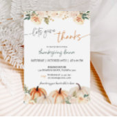 Rustic Pumpkin Thanksgiving Dinner Kaart