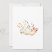 Rustic Pumpkin Thanksgiving Dinner Kaart (Achterkant)