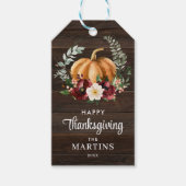 Rustic Pumpkin Thanksgiving Favor Cadeaulabel (Voorkant)