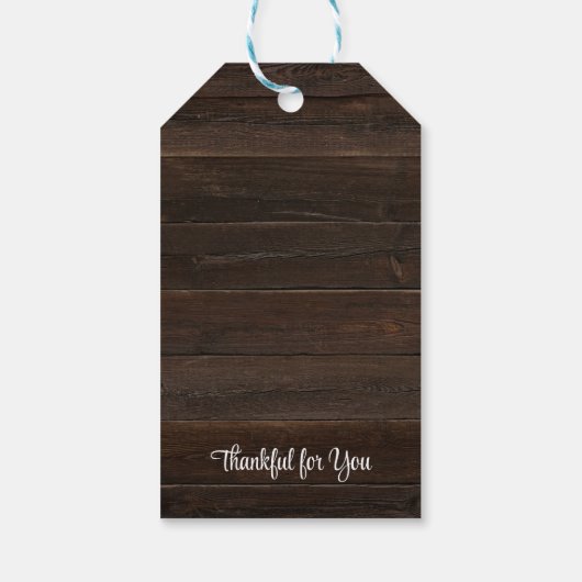 Rustic Pumpkin Thanksgiving Favor Cadeaulabel (Achterkant)