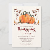 Rustic Pumpkin Thanksgiving Innodiging Kaart (Voorkant)