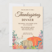 Rustic Pumpkin Thanksgiving Innodiging Kaart (Voorkant)