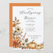 Rustic Pumpkin Thanksgiving Innodiging Kaart (Voorkant / Achterkant)