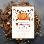 Rustic Pumpkin Thanksgiving Innodiging Kaart