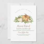 Rustic Pumpkin Uitnodiging (Voorkant)