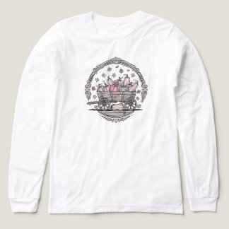 Rustic Pumpkin Wagon - Volkskunst | ALLEEN WIT Tri-Blend Shirt