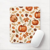 Rustic Pumpkins & Acorns Cozy Mouse Pad Muismat (Met muis)