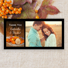 Rustic Pumpkins Fall Wedding Hartelijk dank Bedankkaart