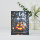 Rustic Pumpkins Halloween Wenskaart Briefkaart (Staand voorkant)