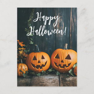 Rustic Pumpkins Halloween Wenskaart Briefkaart