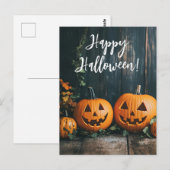 Rustic Pumpkins Halloween Wenskaart Briefkaart (Voorkant / Achterkant)