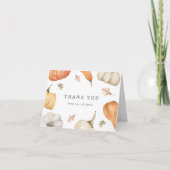 Rustic Pumpkins Herfst Baby shower Bedankkaart (Voorkant)