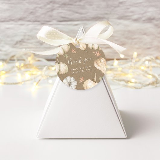 Rustic Pumpkins Herfst Baby shower Dank u Bedankjes Labels