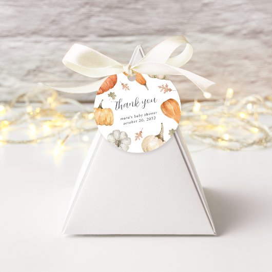 Rustic Pumpkins Herfst Baby shower Dank u Bedankjes Labels