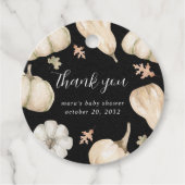 Rustic Pumpkins Herfst Baby shower Dank u Bedankjes Labels (Voorkant)