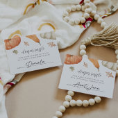 Rustic Pumpkins Herfst Baby shower Diaper Raffle Informatiekaartje