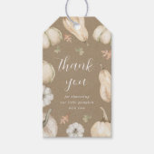 Rustic Pumpkins Herfst Baby shower Hartelijk dank Cadeaulabel (Voorkant)