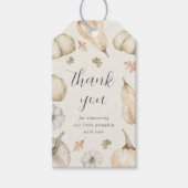 Rustic Pumpkins Herfst Baby shower Hartelijk dank Cadeaulabel (Voorkant)