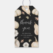 Rustic Pumpkins Herfst Baby shower Hartelijk dank Cadeaulabel (Voorkant)